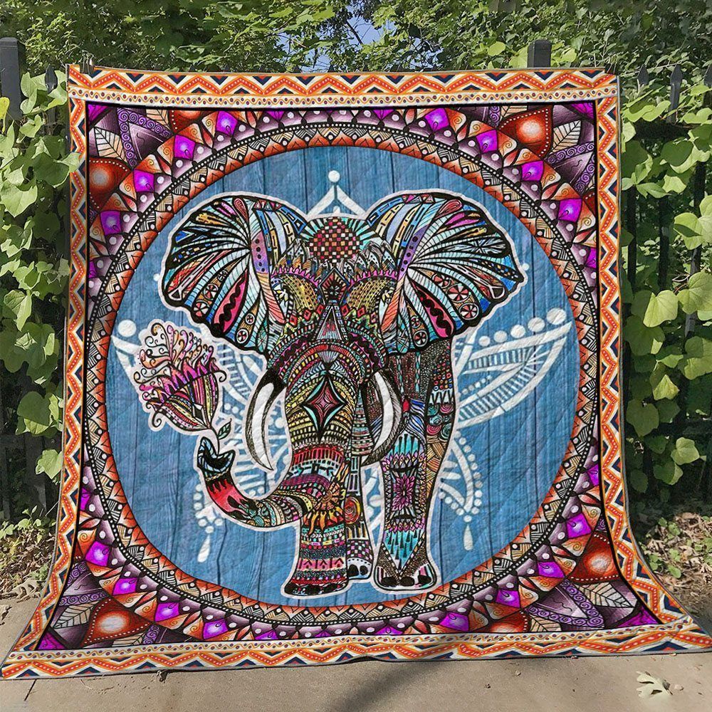 Elephant BI180708B TBG Quilt Blanket