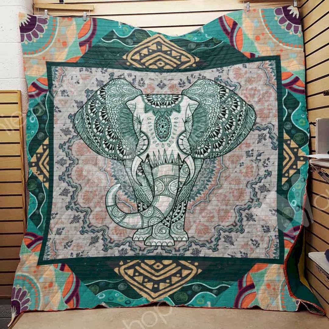 Elephant Bohemian CLD270657 Quilt Blanket
