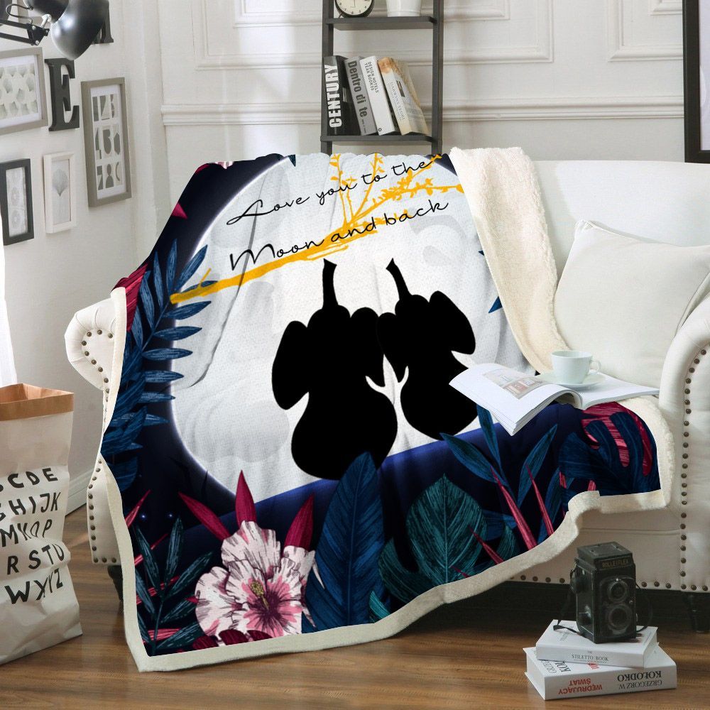 Elephant Sherpa Fleece Blanket