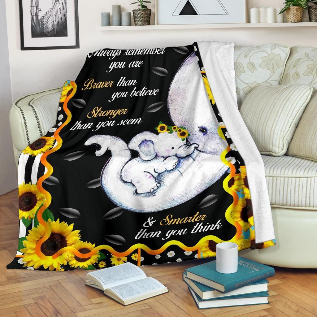 Elephant Sherpa Fleece Blanket