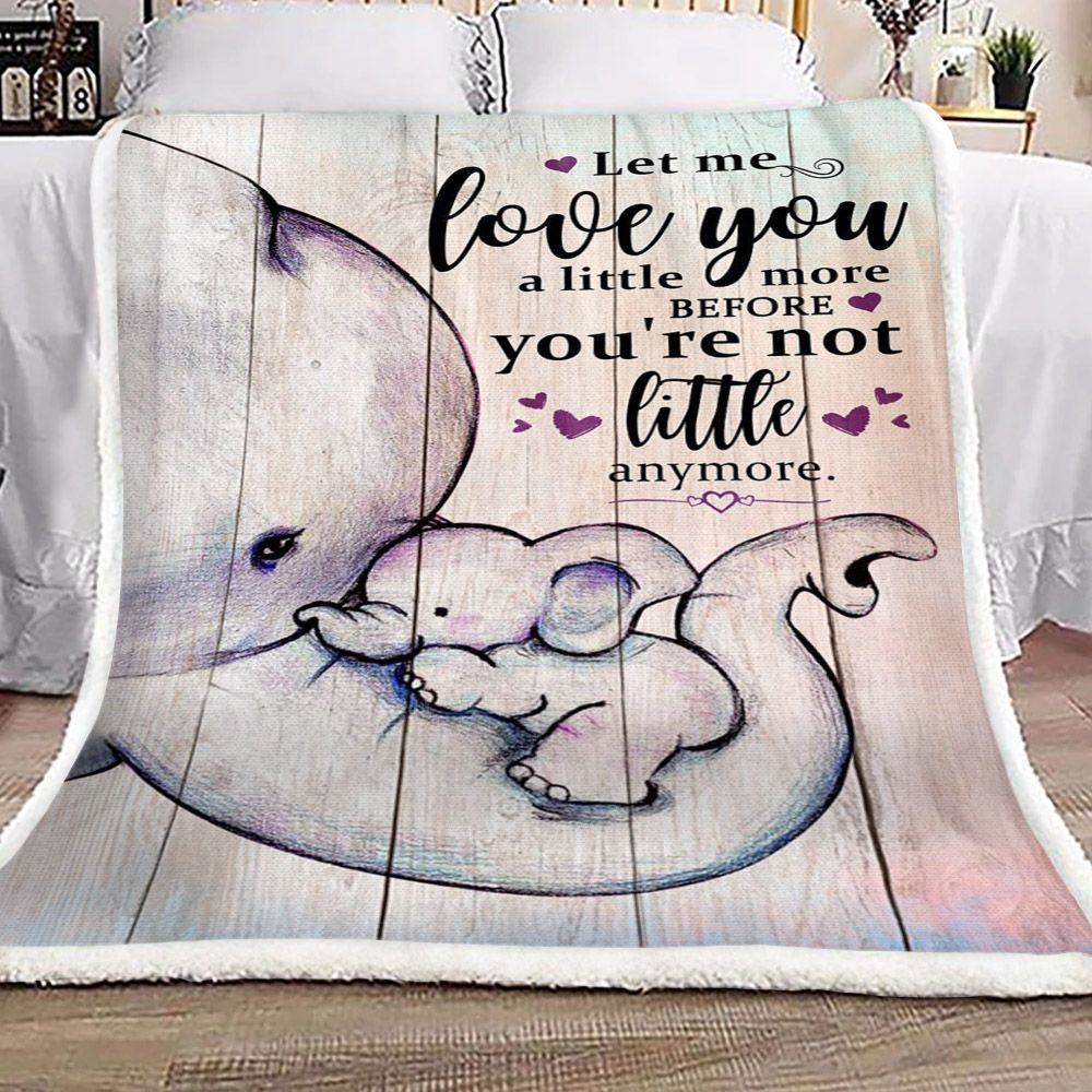 Elephant Sherpa Fleece Blanket