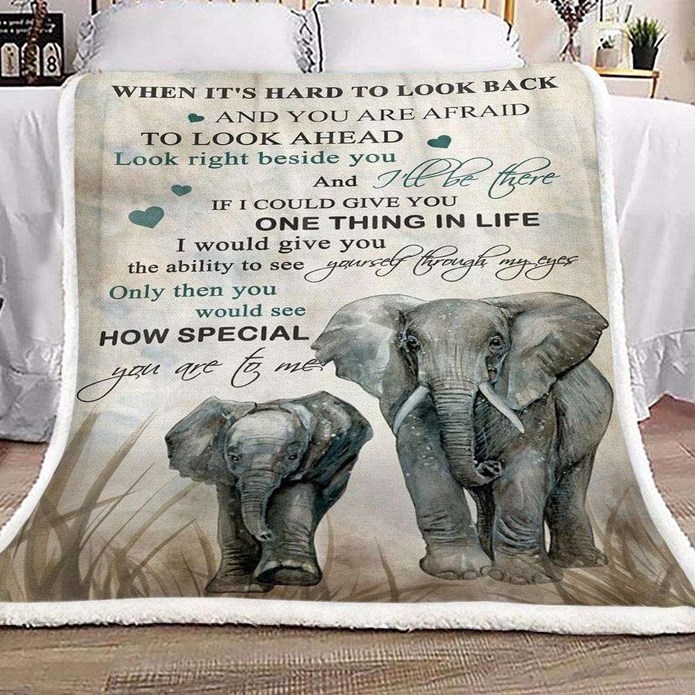 Elephant Sherpa Fleece Blanket