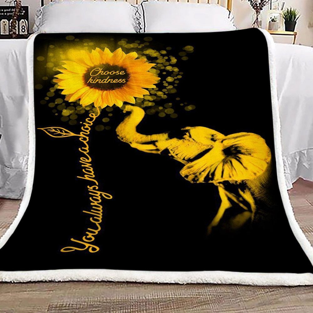 Elephant Sherpa Fleece Blanket
