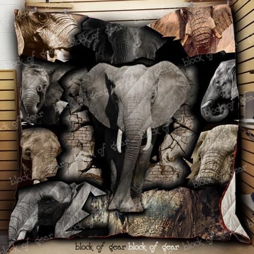 Elephant CL19100287MDQ Quilt Blanket