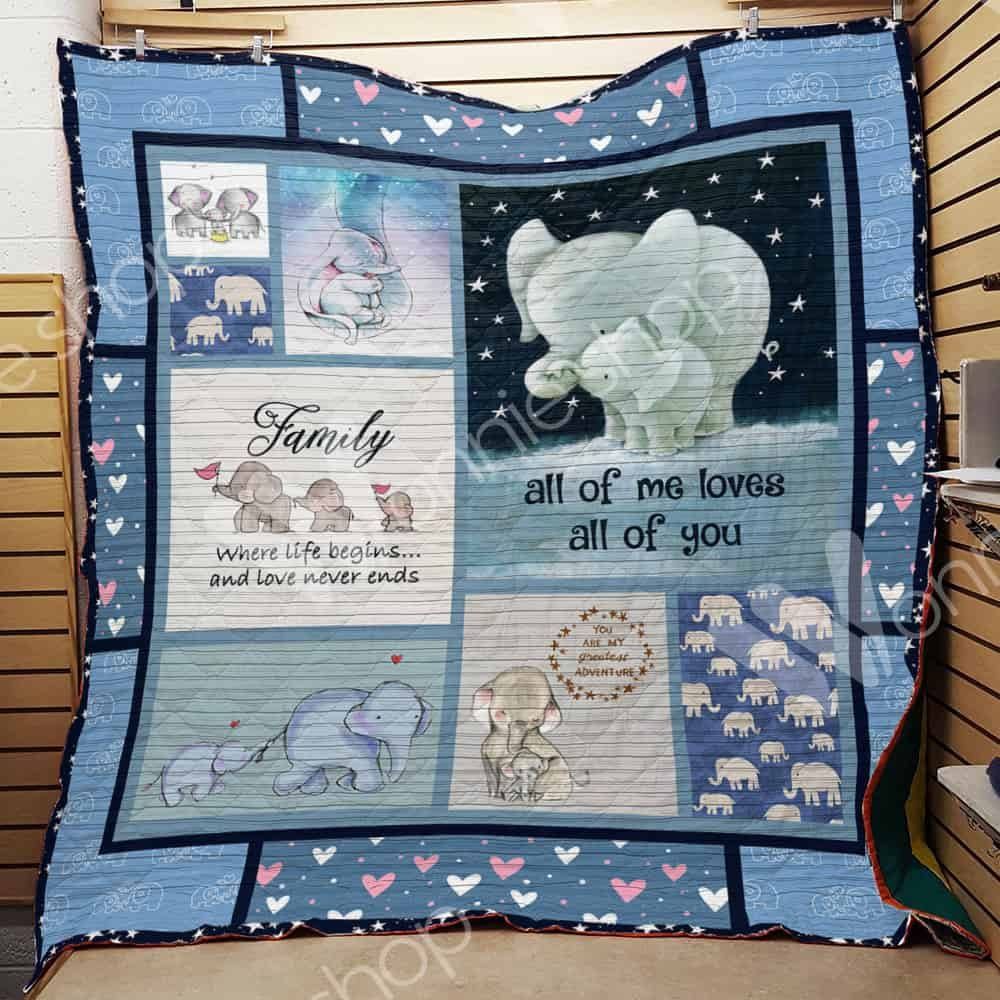 Elephant CLH091047Q Quilt Blanket