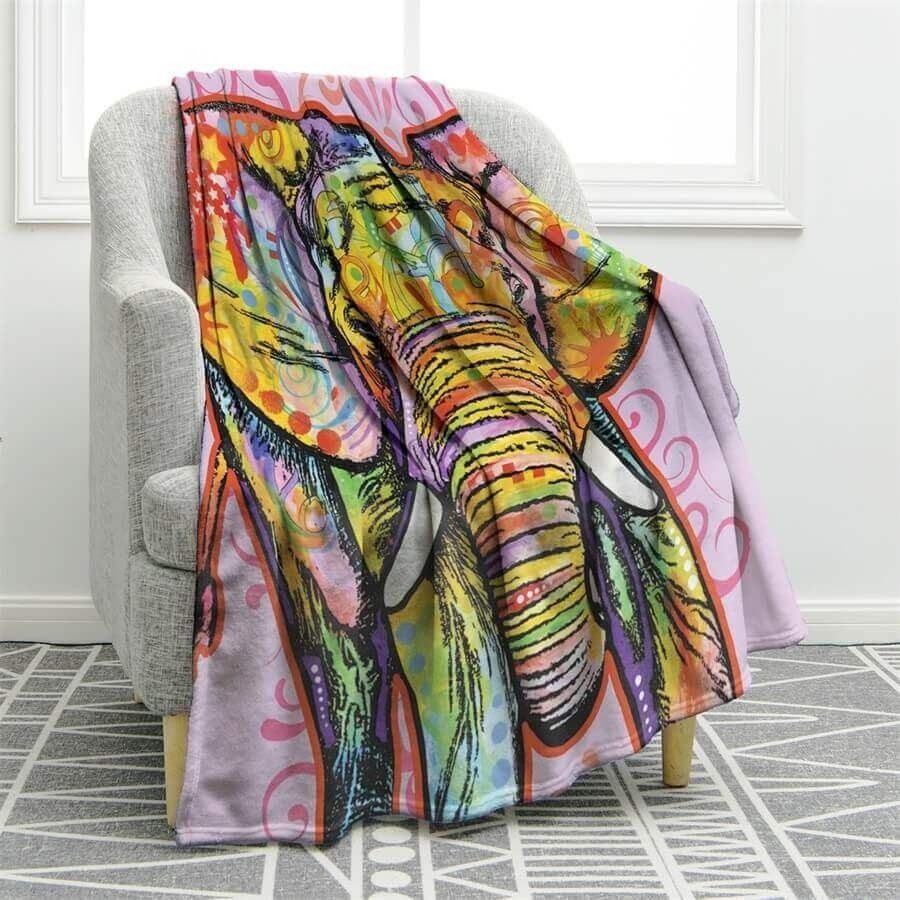 Elephant Sherpa Fleece Blanket