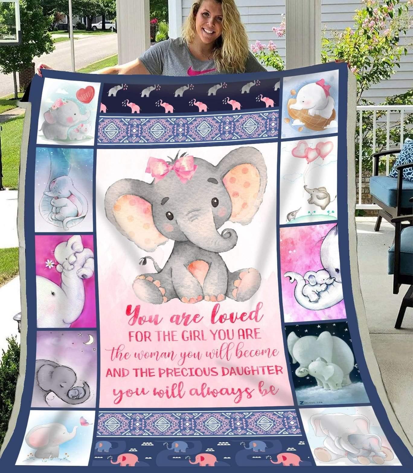 Elephant Sherpa Fleece Blanket