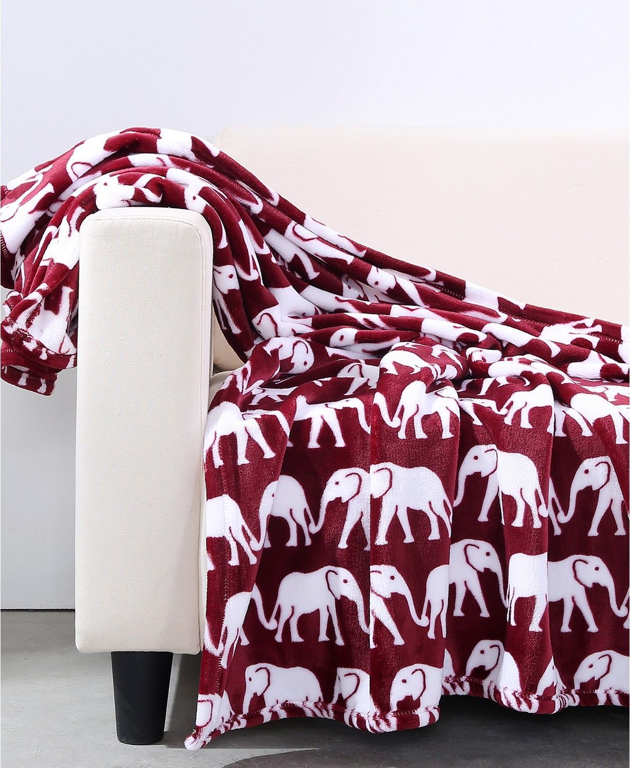Elephant Sherpa Fleece Blanket