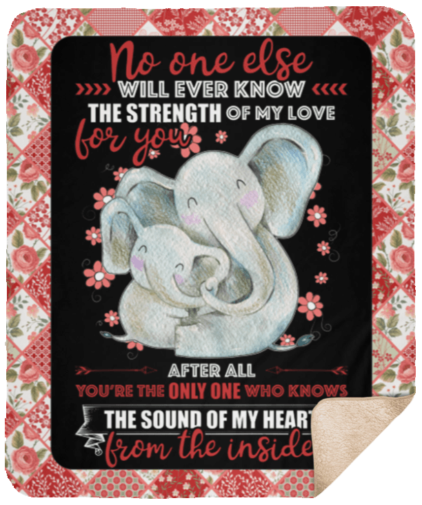 Elephant Sherpa Fleece Blanket