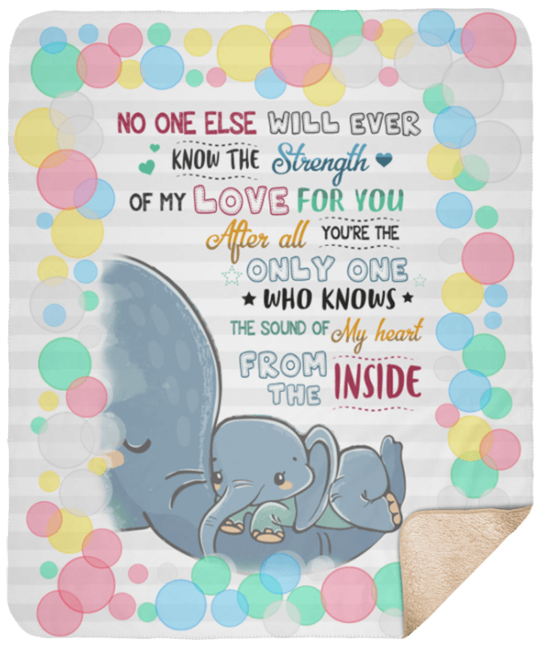 Elephant Sherpa Fleece Blanket