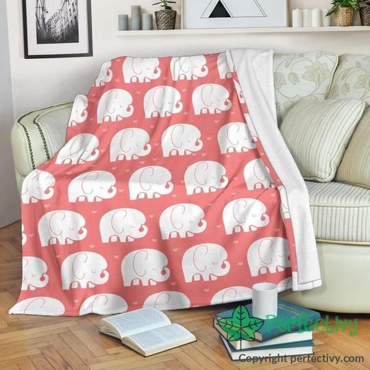 Elephant Sherpa Fleece Blanket