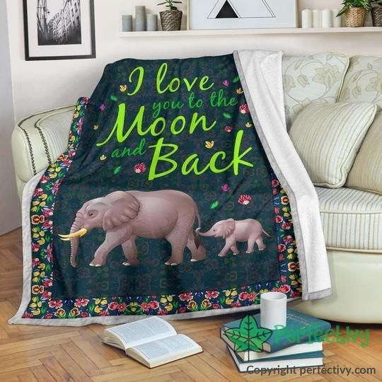 Elephant Sherpa Fleece Blanket