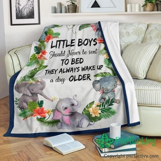 Elephant Sherpa Fleece Blanket