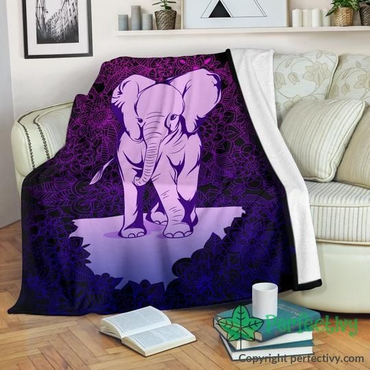 Elephant Sherpa Fleece Blanket