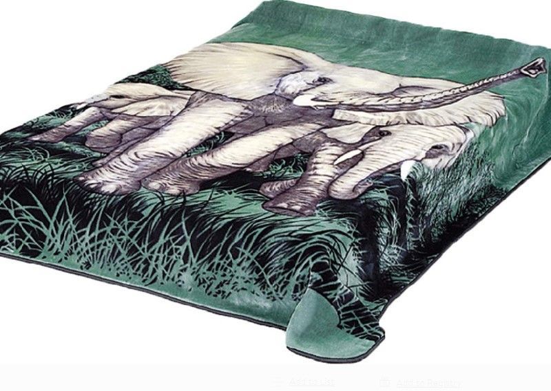 Elephant Sherpa Fleece Blanket