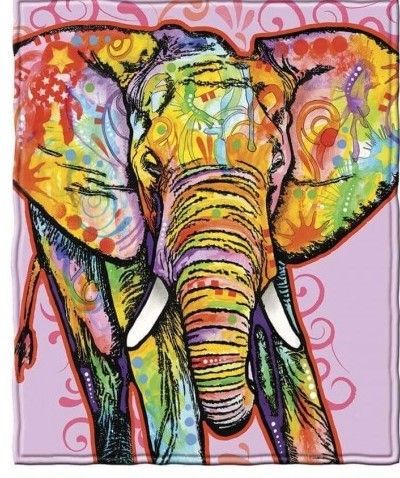 Elephant Sherpa Fleece Blanket