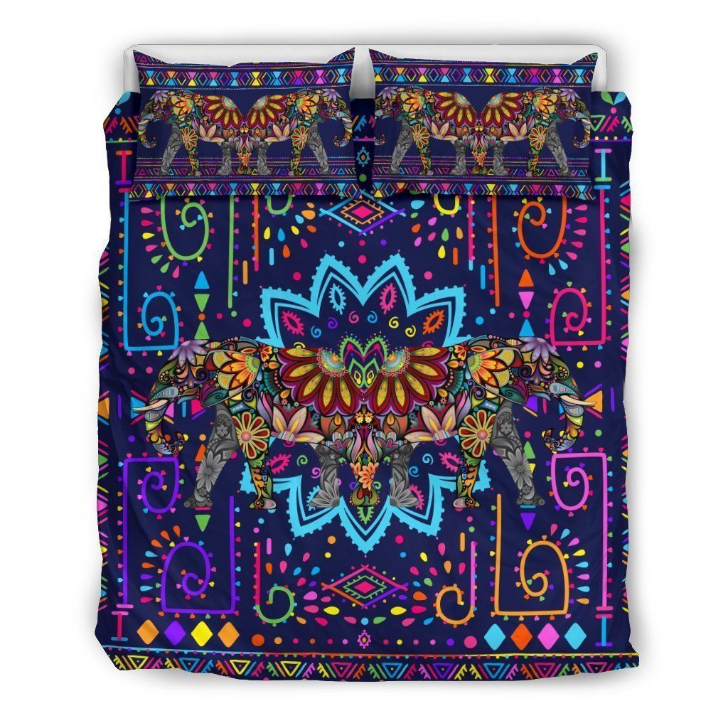 Elephant Colorful Indian Mandala Bedding Set
