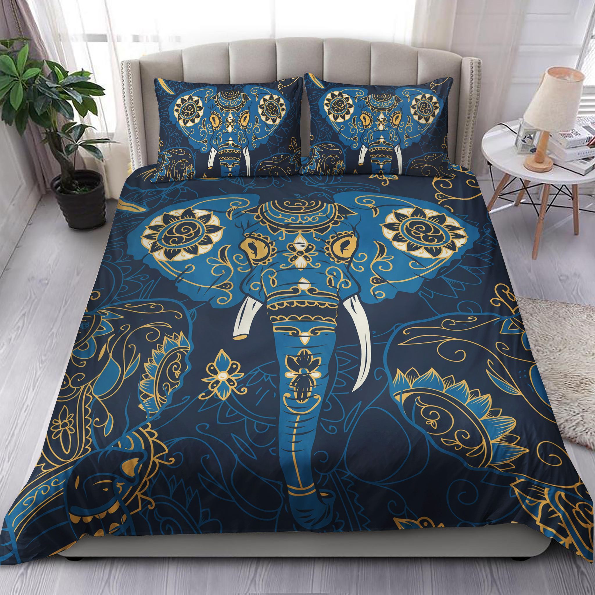 Elephant Day Of The Dead Bedding Set