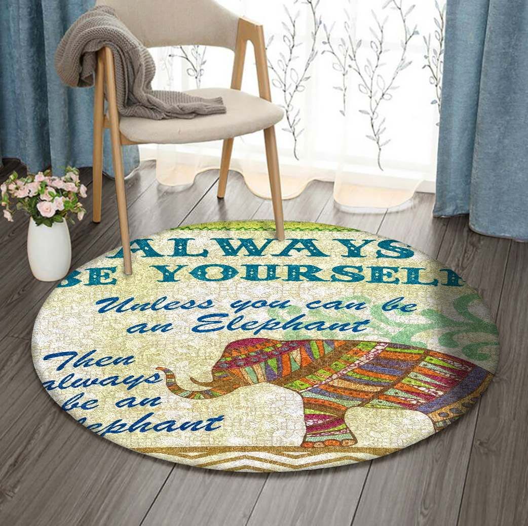 Elephant Round Carpet