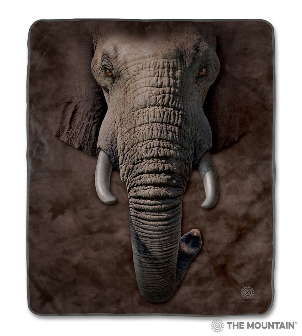 Elephant Face Sherpa Fleece Blanket