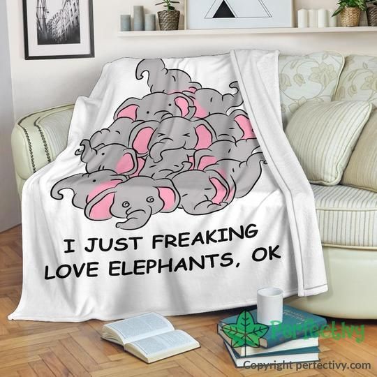 Elephant Fleece Sherpa Fleece Blanket