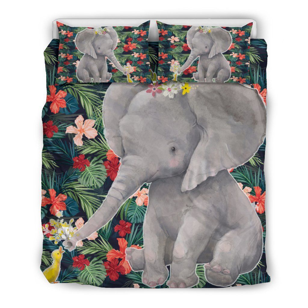 Elephant Flower Bedding Set