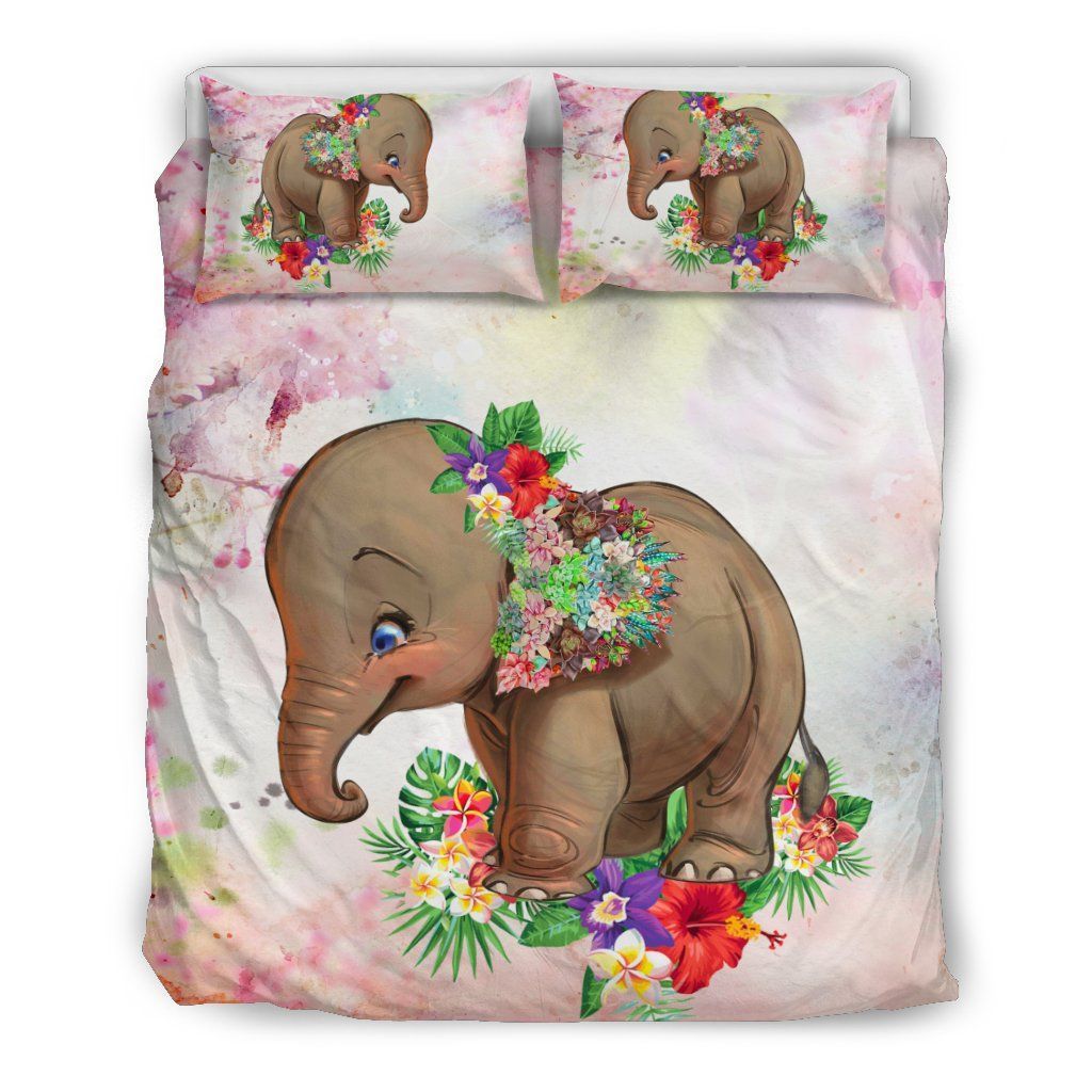 Elephant Flower Bedding Set