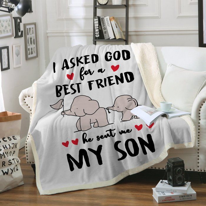Elephant God Sent Me Gift Sherpa Fleece Blanket