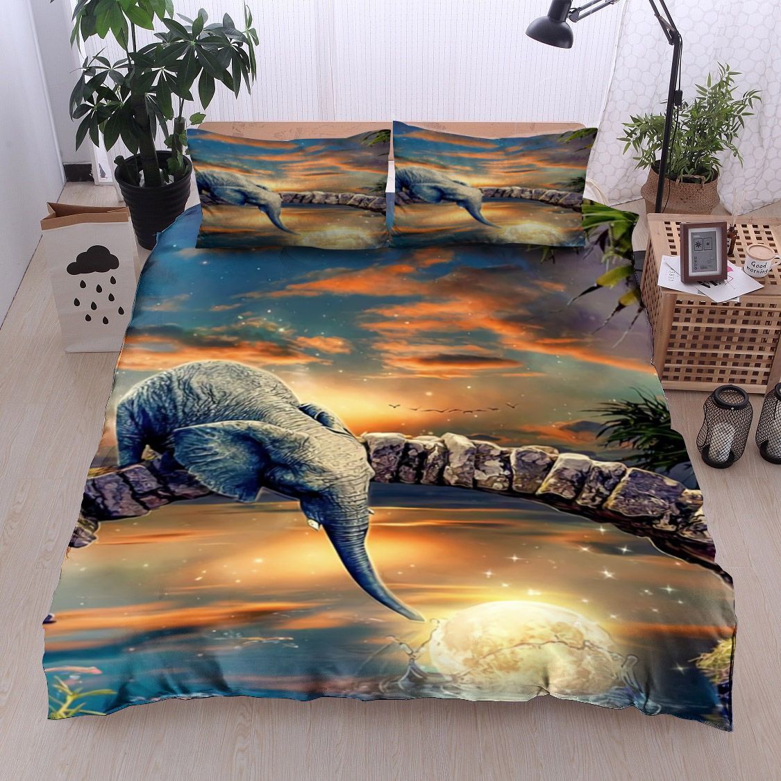 Elephant Golden Earth Bedding Set