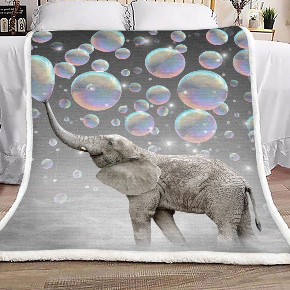 Elephant Sherpa Fleece Blanket 11