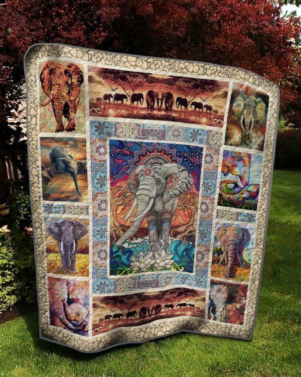 Elephant Hippie And Elephant Quilt Blanket DHC3112615TD
