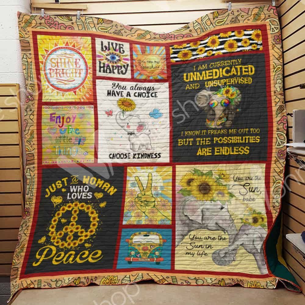 Elephant Hippie Quilt Blanket DHC11021008TD