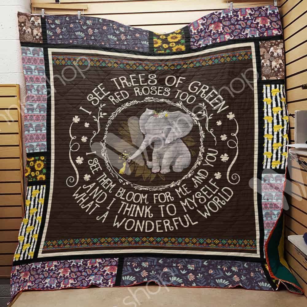 Elephant Hippie Quilt Blanket DHC1102626TD