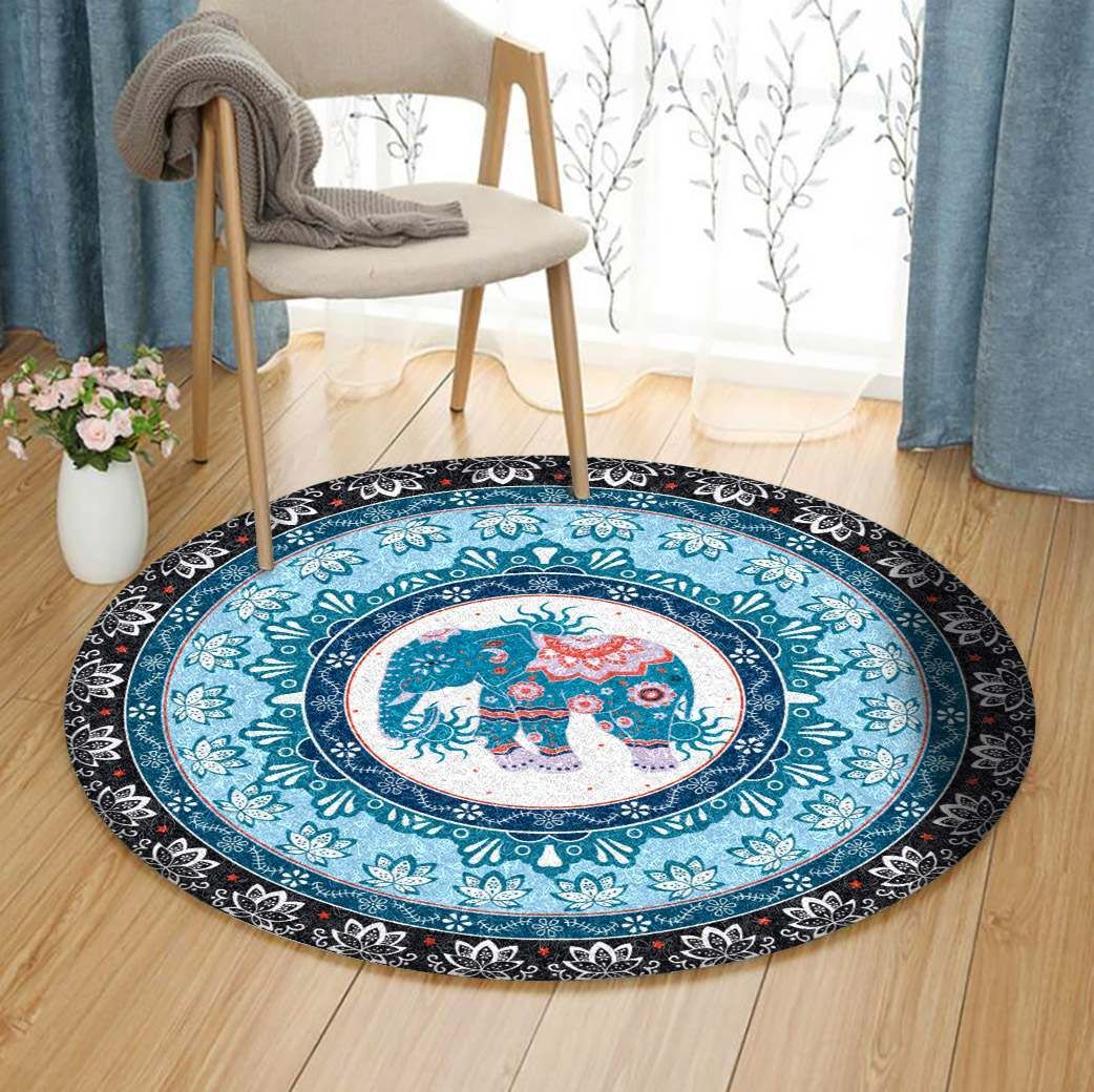 Elephant Round Carpet