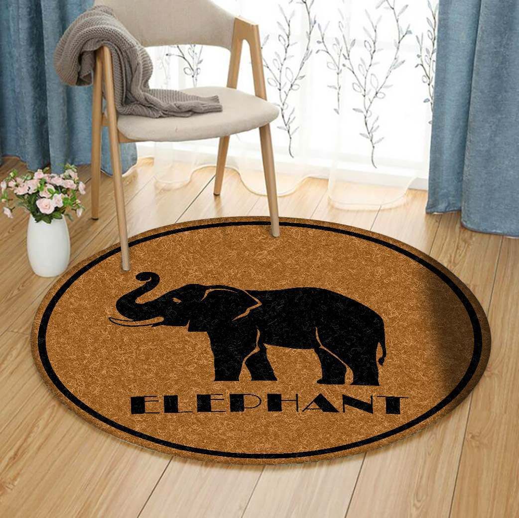 Elephant Round Carpet
