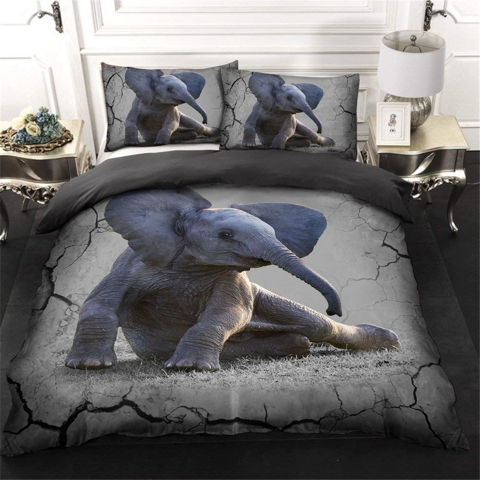 Elephant Hunting Bedding Set