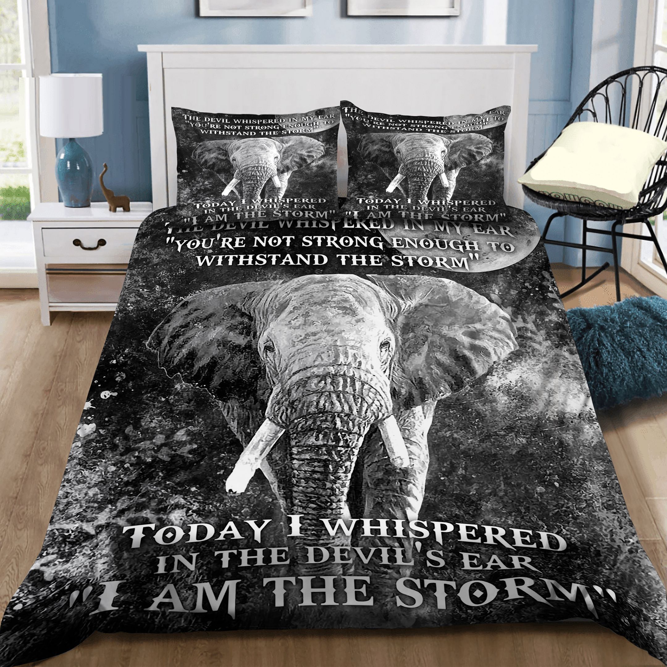 Elephant I Am The Storm Bedding Set