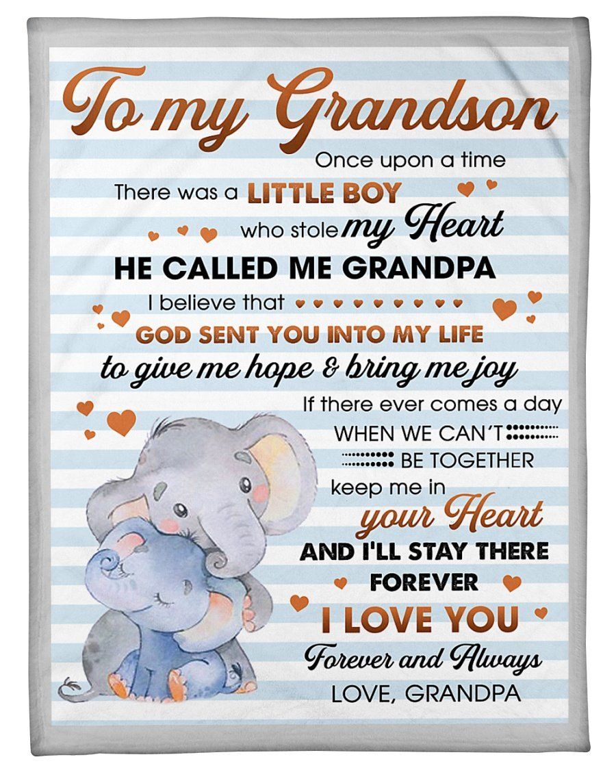 Elephant Keep Me In Your Heart Stay Forever Fleece Blanket Fleece Blanket