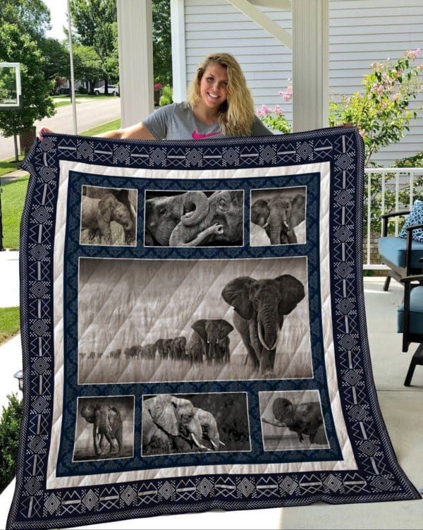 Elephant Lemon Slush Quilt Blanket DHC3112271TD