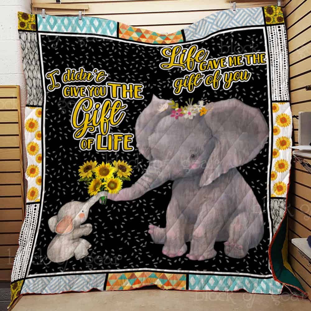 Elephant Life Give Me Gift Quilt Blanket DHC0201201359TD
