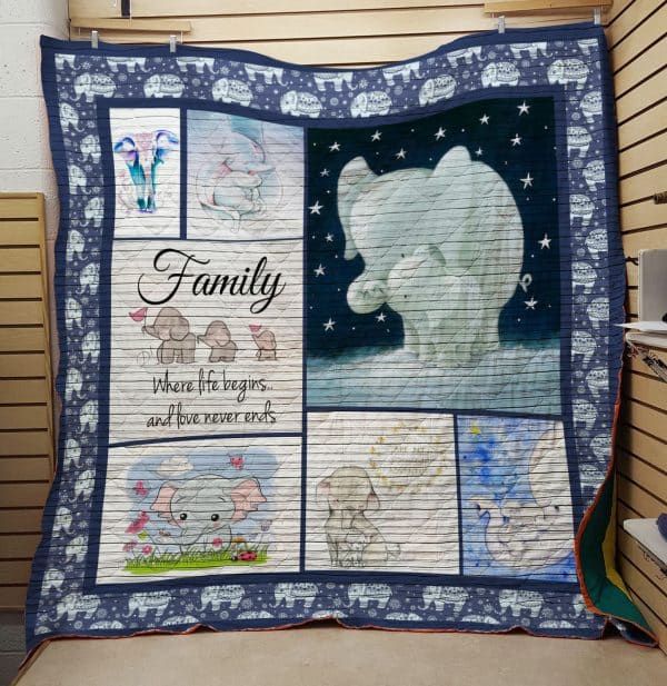Elephant Lovely Snowballs Quilt Blanket DHC0201201172TD