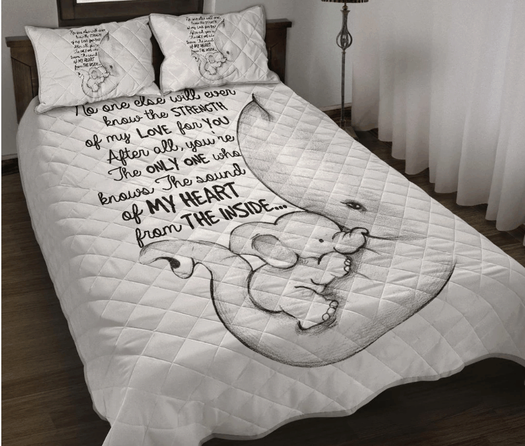 Elephant Mom And Kid Bedding Set