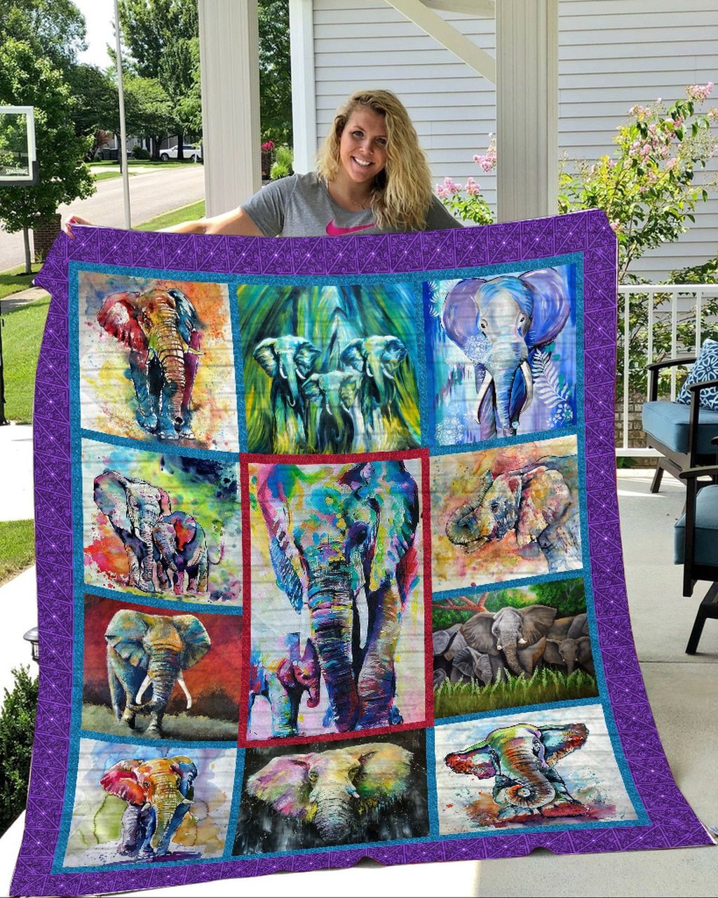 Elephant My Jungle Life Quilt Blanket DHC31121062TD