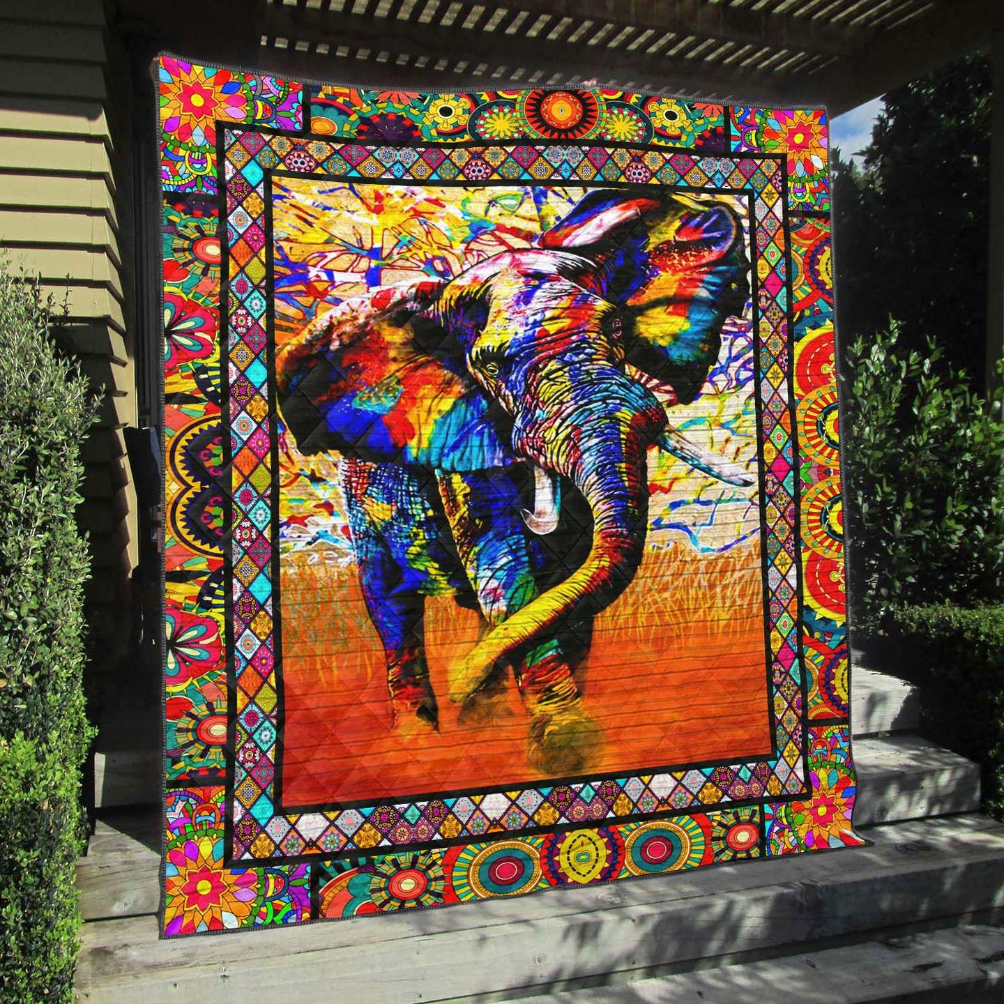 Elephant NA050710B TBG Quilt Blanket