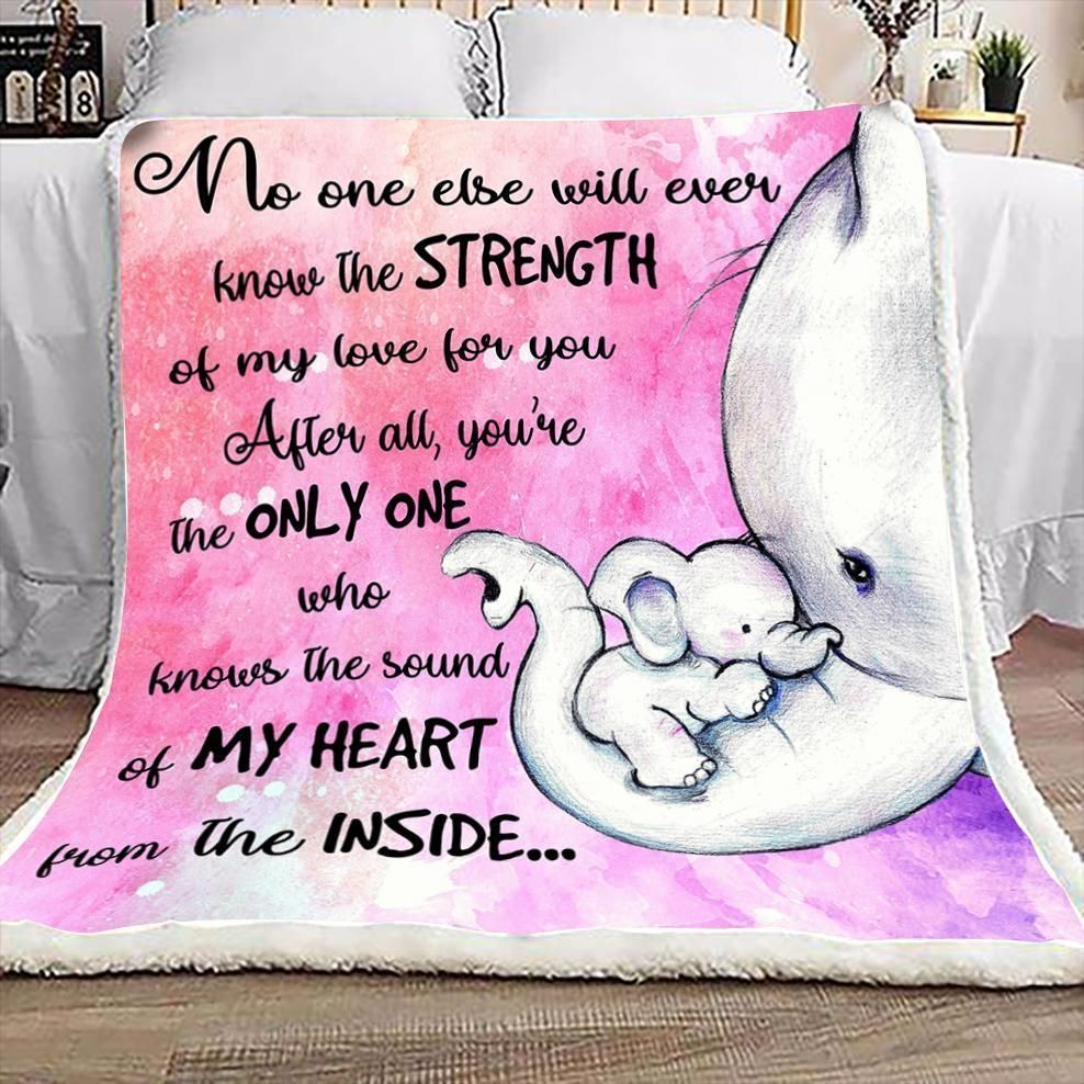 Elephant No One Else Will Ever Sherpa Fleece Blanket