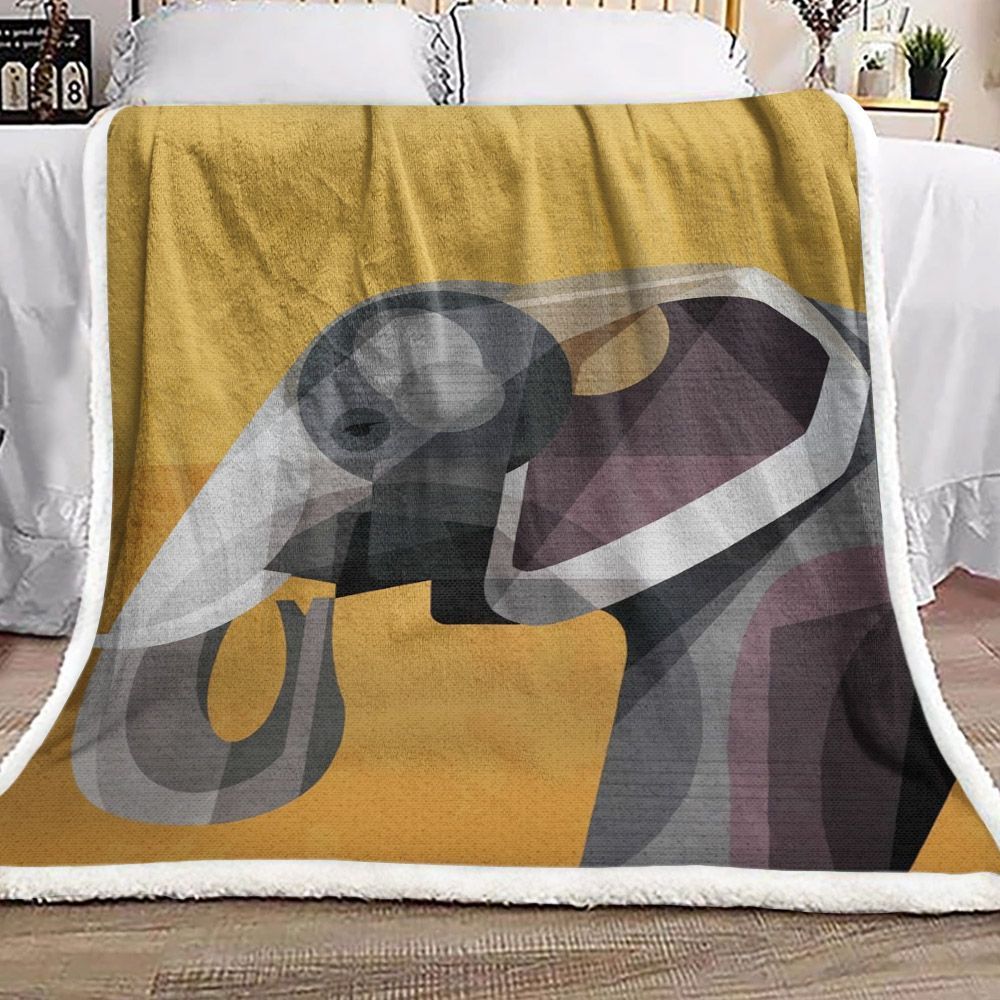 Elephant Sherpa Fleece Blanket