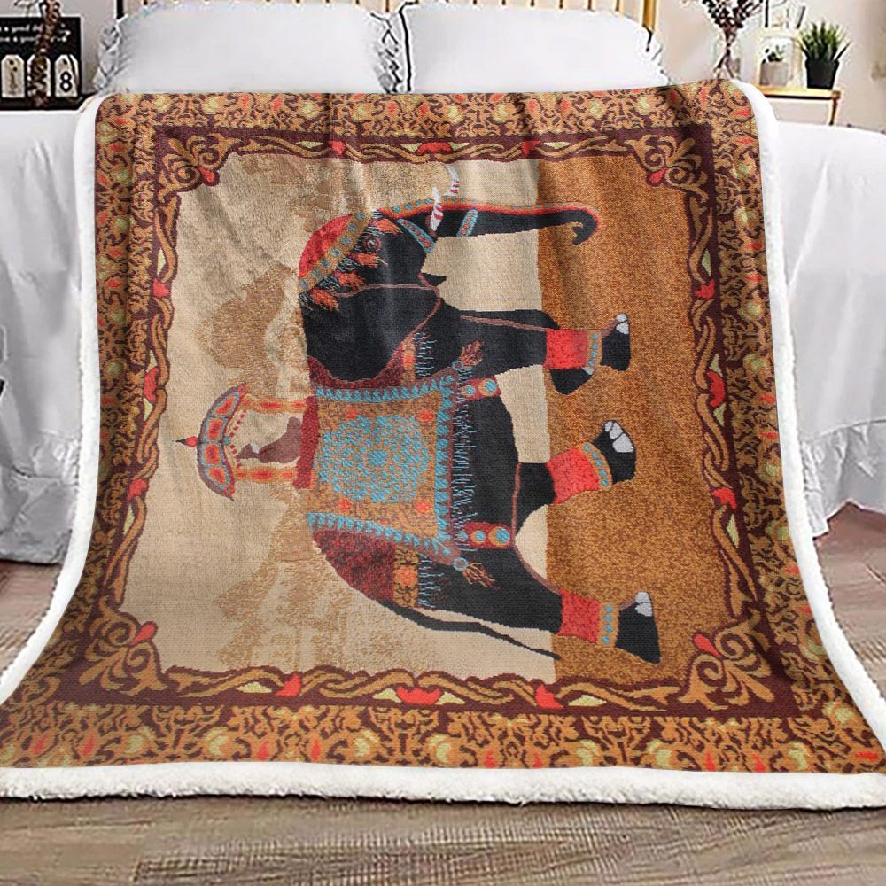 Elephant Sherpa Fleece Blanket