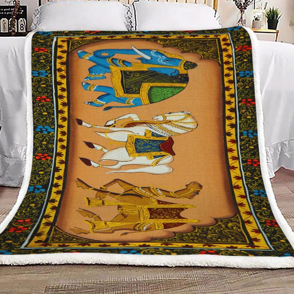 Elephant Sherpa Fleece Blanket