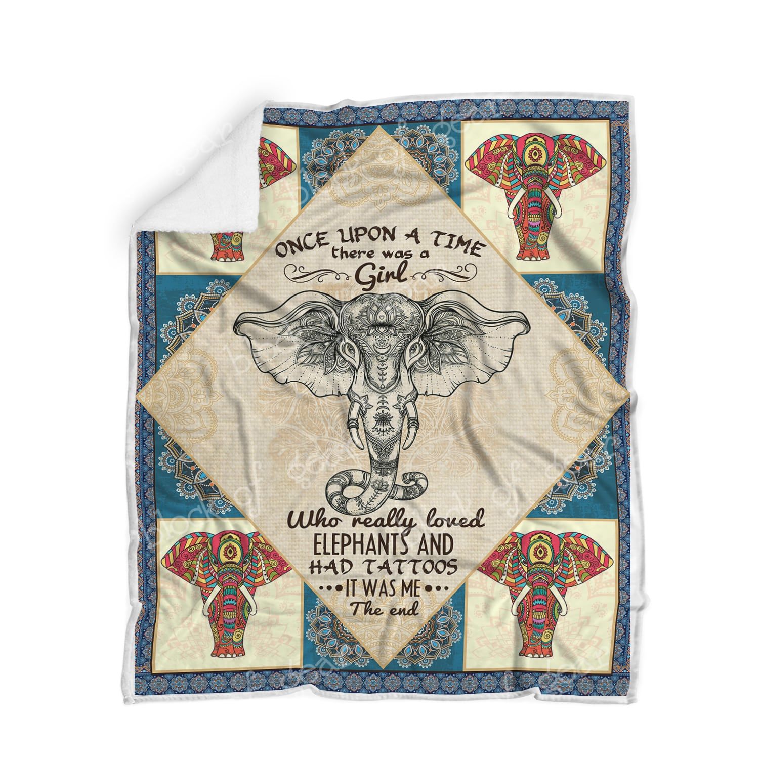 Elephant One Upon A Time Quilt Blanket DHC31121673TD