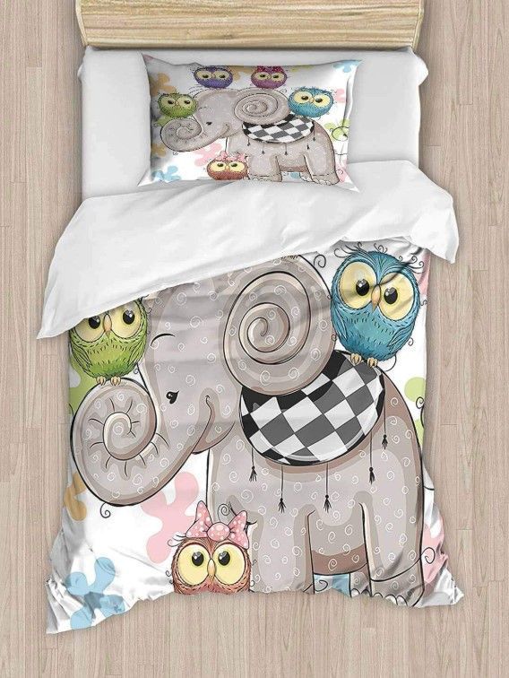 Elephant Owl Bedding Set